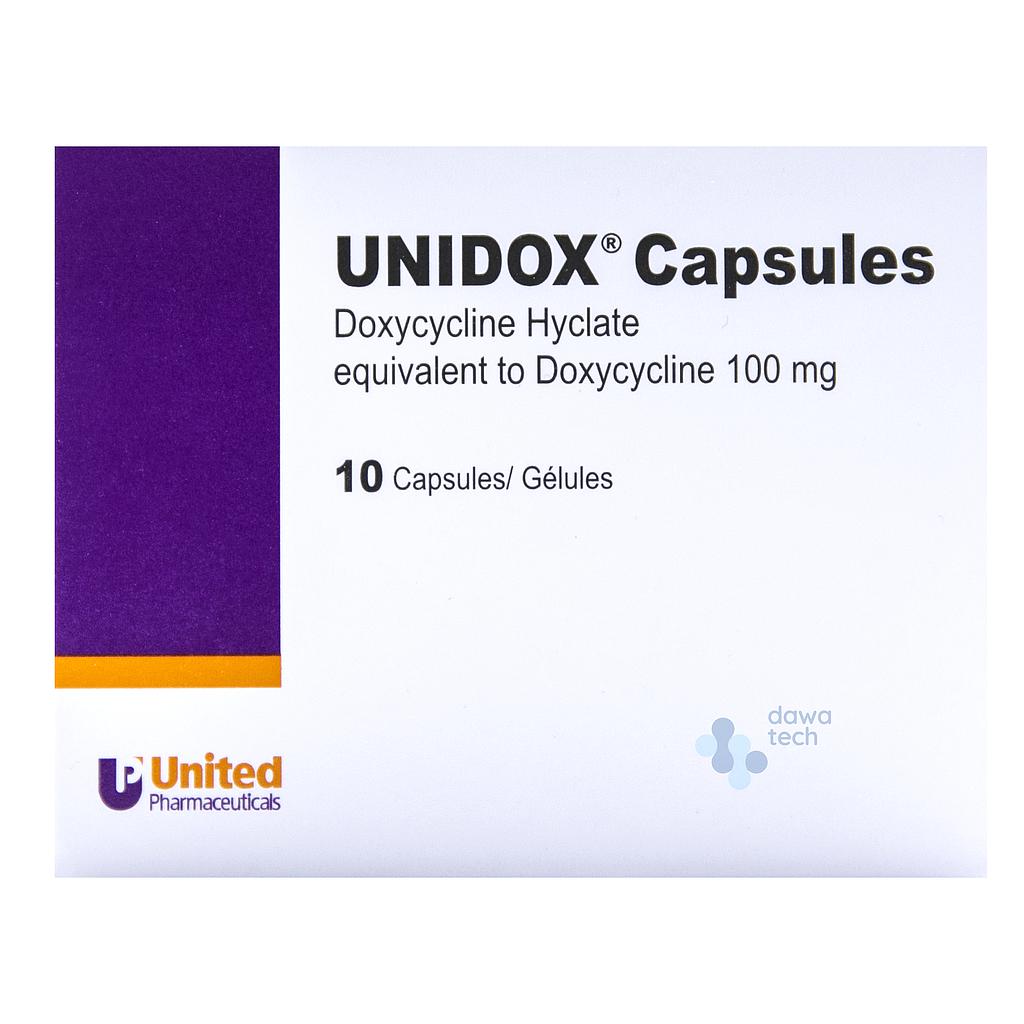 UNIDOX 100MG CAPS 10